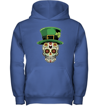 Load image into Gallery viewer, Sugar Skull Of Dead Shirt St. Patrick's Day Youth Hoodie