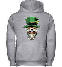 Load image into Gallery viewer, Sugar Skull Of Dead Shirt St. Patrick's Day Youth Hoodie
