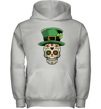 Load image into Gallery viewer, Sugar Skull Of Dead Shirt St. Patrick's Day Youth Hoodie