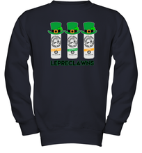 Load image into Gallery viewer, St Patrick's Irish Day Lepreclawns Lucky Shamrock Drinking Youth Sweatshirt