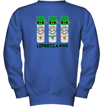 Load image into Gallery viewer, St Patrick's Irish Day Lepreclawns Lucky Shamrock Drinking Youth Sweatshirt
