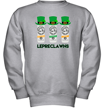 Load image into Gallery viewer, St Patrick's Irish Day Lepreclawns Lucky Shamrock Drinking Youth Sweatshirt