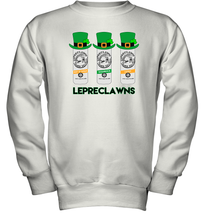 Load image into Gallery viewer, St Patrick's Irish Day Lepreclawns Lucky Shamrock Drinking Youth Sweatshirt