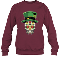 Load image into Gallery viewer, Sugar Skull Of Dead Shirt St. Patrick's Day Sweatshirt