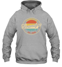 Load image into Gallery viewer, Family Shirt First Time New Grandpa Est 2020 Vintage Hoodie