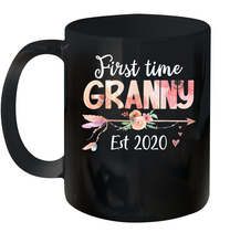 Load image into Gallery viewer, Family Shirt First Time Grandma Est 2020 Granny Floral Ceramic Mug 11oz