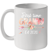 Load image into Gallery viewer, Family Shirt First Time Grandma Est 2020 Granny Floral Ceramic Mug 11oz