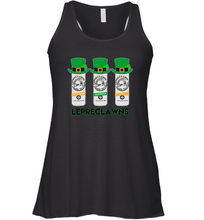 Load image into Gallery viewer, St Patrick's Irish Day Lepreclawns Lucky Shamrock Drinking Racerback Tank