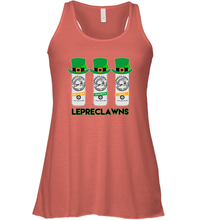 Load image into Gallery viewer, St Patrick's Irish Day Lepreclawns Lucky Shamrock Drinking Racerback Tank
