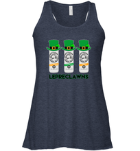 Load image into Gallery viewer, St Patrick's Irish Day Lepreclawns Lucky Shamrock Drinking Racerback Tank