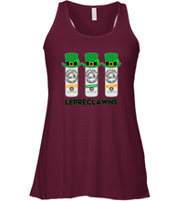 Load image into Gallery viewer, St Patrick's Irish Day Lepreclawns Lucky Shamrock Drinking Racerback Tank