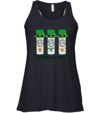 Load image into Gallery viewer, St Patrick's Irish Day Lepreclawns Lucky Shamrock Drinking Racerback Tank