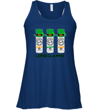 Load image into Gallery viewer, St Patrick's Irish Day Lepreclawns Lucky Shamrock Drinking Racerback Tank