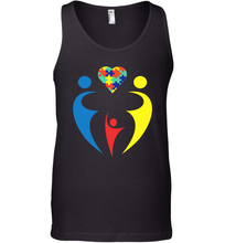 Load image into Gallery viewer, Family Shirt Trio Heart Puzzle Autism Awareness Tank Top