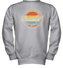 Load image into Gallery viewer, Family Shirt First Time New Grandpa Est 2020 Vintage Youth Sweatshirt