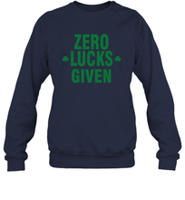 Load image into Gallery viewer, Zero Lucks Given Shirt Lucky Green St. Patrick's Day Sweatshirt