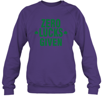 Load image into Gallery viewer, Zero Lucks Given Shirt Lucky Green St. Patrick's Day Sweatshirt
