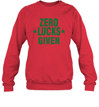 Load image into Gallery viewer, Zero Lucks Given Shirt Lucky Green St. Patrick's Day Sweatshirt