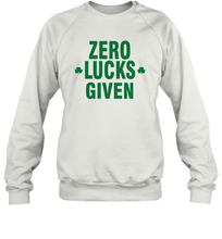 Load image into Gallery viewer, Zero Lucks Given Shirt Lucky Green St. Patrick's Day Sweatshirt