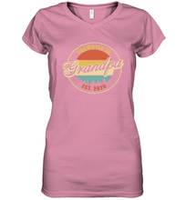 Load image into Gallery viewer, Family Shirt First Time New Grandpa Est 2020 Vintage Women's V-Neck T-Shirt