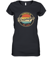 Load image into Gallery viewer, Family Shirt First Time New Grandpa Est 2020 Vintage Women's V-Neck T-Shirt
