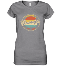 Load image into Gallery viewer, Family Shirt First Time New Grandpa Est 2020 Vintage Women's V-Neck T-Shirt