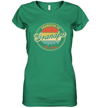 Load image into Gallery viewer, Family Shirt First Time New Grandpa Est 2020 Vintage Women's V-Neck T-Shirt