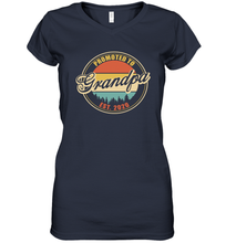 Load image into Gallery viewer, Family Shirt First Time New Grandpa Est 2020 Vintage Women's V-Neck T-Shirt