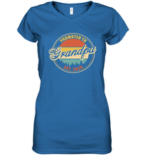 Load image into Gallery viewer, Family Shirt First Time New Grandpa Est 2020 Vintage Women's V-Neck T-Shirt