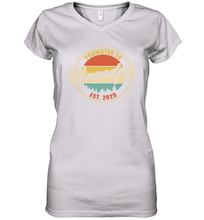 Load image into Gallery viewer, Family Shirt First Time New Grandpa Est 2020 Vintage Women's V-Neck T-Shirt