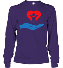 Load image into Gallery viewer, Family Shirt My Hand Heart Autism Awareness Youth Long Sleeve