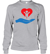 Load image into Gallery viewer, Family Shirt My Hand Heart Autism Awareness Youth Long Sleeve