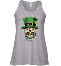 Load image into Gallery viewer, Sugar Skull Of Dead Shirt St. Patrick's Day Racerback Tank