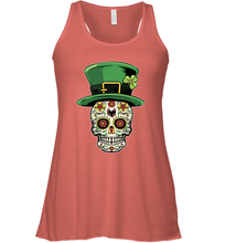 Load image into Gallery viewer, Sugar Skull Of Dead Shirt St. Patrick's Day Racerback Tank