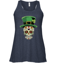 Load image into Gallery viewer, Sugar Skull Of Dead Shirt St. Patrick's Day Racerback Tank