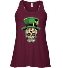 Load image into Gallery viewer, Sugar Skull Of Dead Shirt St. Patrick's Day Racerback Tank