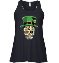 Load image into Gallery viewer, Sugar Skull Of Dead Shirt St. Patrick's Day Racerback Tank