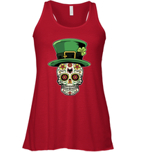 Load image into Gallery viewer, Sugar Skull Of Dead Shirt St. Patrick's Day Racerback Tank