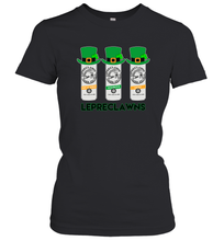 Load image into Gallery viewer, St Patrick's Irish Day Lepreclawns Lucky Shamrock Drinking Women's T-Shirt