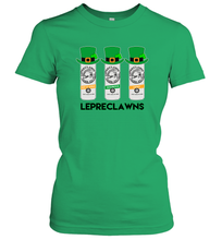 Load image into Gallery viewer, St Patrick's Irish Day Lepreclawns Lucky Shamrock Drinking Women's T-Shirt