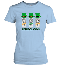 Load image into Gallery viewer, St Patrick's Irish Day Lepreclawns Lucky Shamrock Drinking Women's T-Shirt