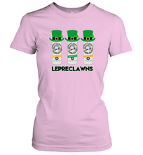 Load image into Gallery viewer, St Patrick's Irish Day Lepreclawns Lucky Shamrock Drinking Women's T-Shirt