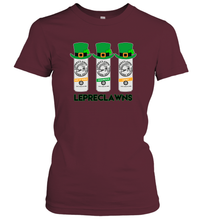 Load image into Gallery viewer, St Patrick's Irish Day Lepreclawns Lucky Shamrock Drinking Women's T-Shirt