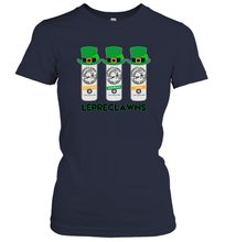 Load image into Gallery viewer, St Patrick's Irish Day Lepreclawns Lucky Shamrock Drinking Women's T-Shirt