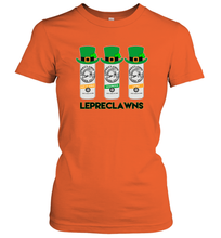 Load image into Gallery viewer, St Patrick's Irish Day Lepreclawns Lucky Shamrock Drinking Women's T-Shirt