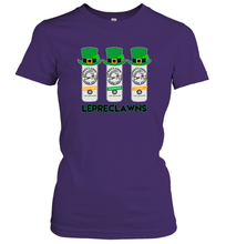 Load image into Gallery viewer, St Patrick's Irish Day Lepreclawns Lucky Shamrock Drinking Women's T-Shirt