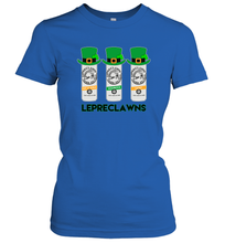 Load image into Gallery viewer, St Patrick's Irish Day Lepreclawns Lucky Shamrock Drinking Women's T-Shirt