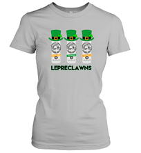 Load image into Gallery viewer, St Patrick's Irish Day Lepreclawns Lucky Shamrock Drinking Women's T-Shirt