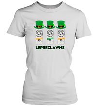 Load image into Gallery viewer, St Patrick's Irish Day Lepreclawns Lucky Shamrock Drinking Women's T-Shirt