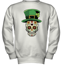 Load image into Gallery viewer, Sugar Skull Of Dead Shirt St. Patrick's Day Youth Sweatshirt